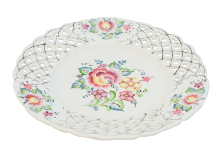 Настенная тарелка Наташа (цветы)