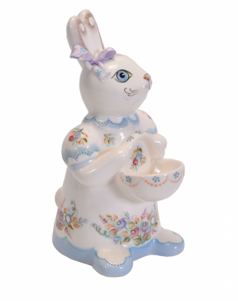 Скульптура Зайка с корзиной